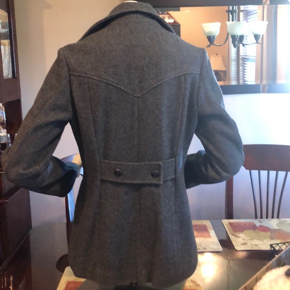 Steve Madden Grey Wool Pea Coat - Picture 3 of 7